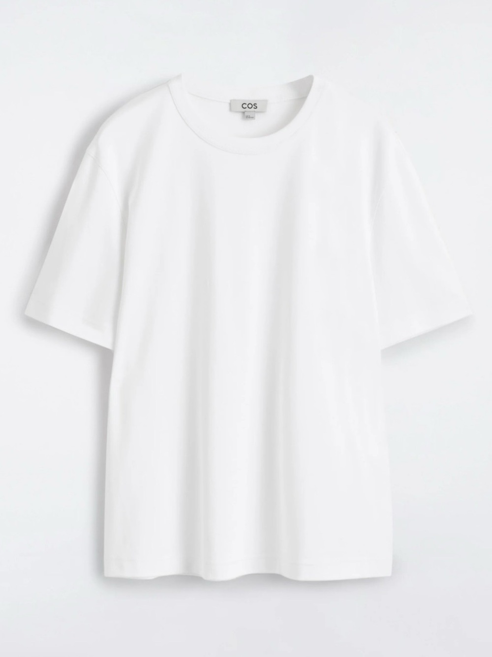 COS White Cotton T-Shirt 100% Cotton L